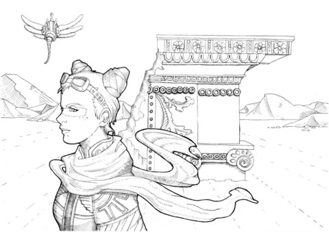 Steampunk Apocalypse  Coloring Page